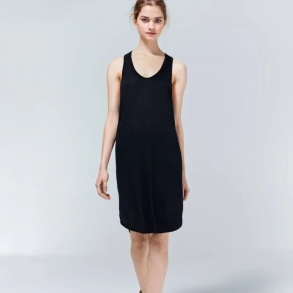 Aritzia Wilfred Free Helena Dress Mini Tank Top Heathered Dark Grey Size XS - Picture 5 of 14